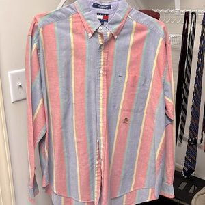 Tommy Hilfiger long sleeve button down striped shirt